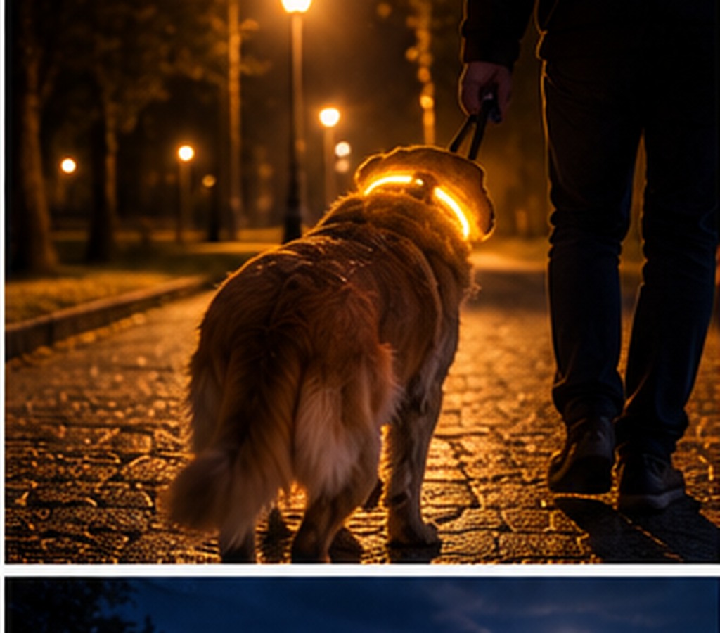 SafeLaisse chien promenade jaune nuit